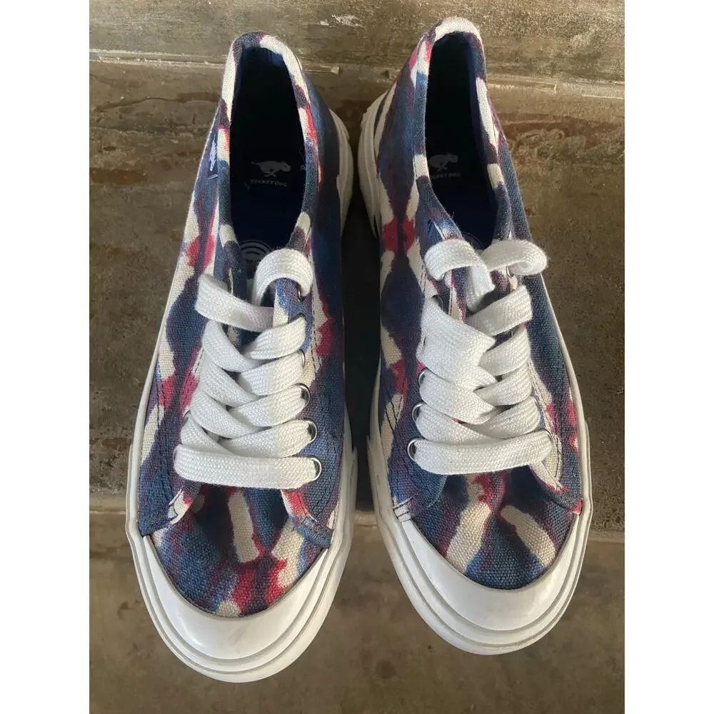 Rocket Dog red/white/blue tie dye canvas sneakers - Picture 5 of 8